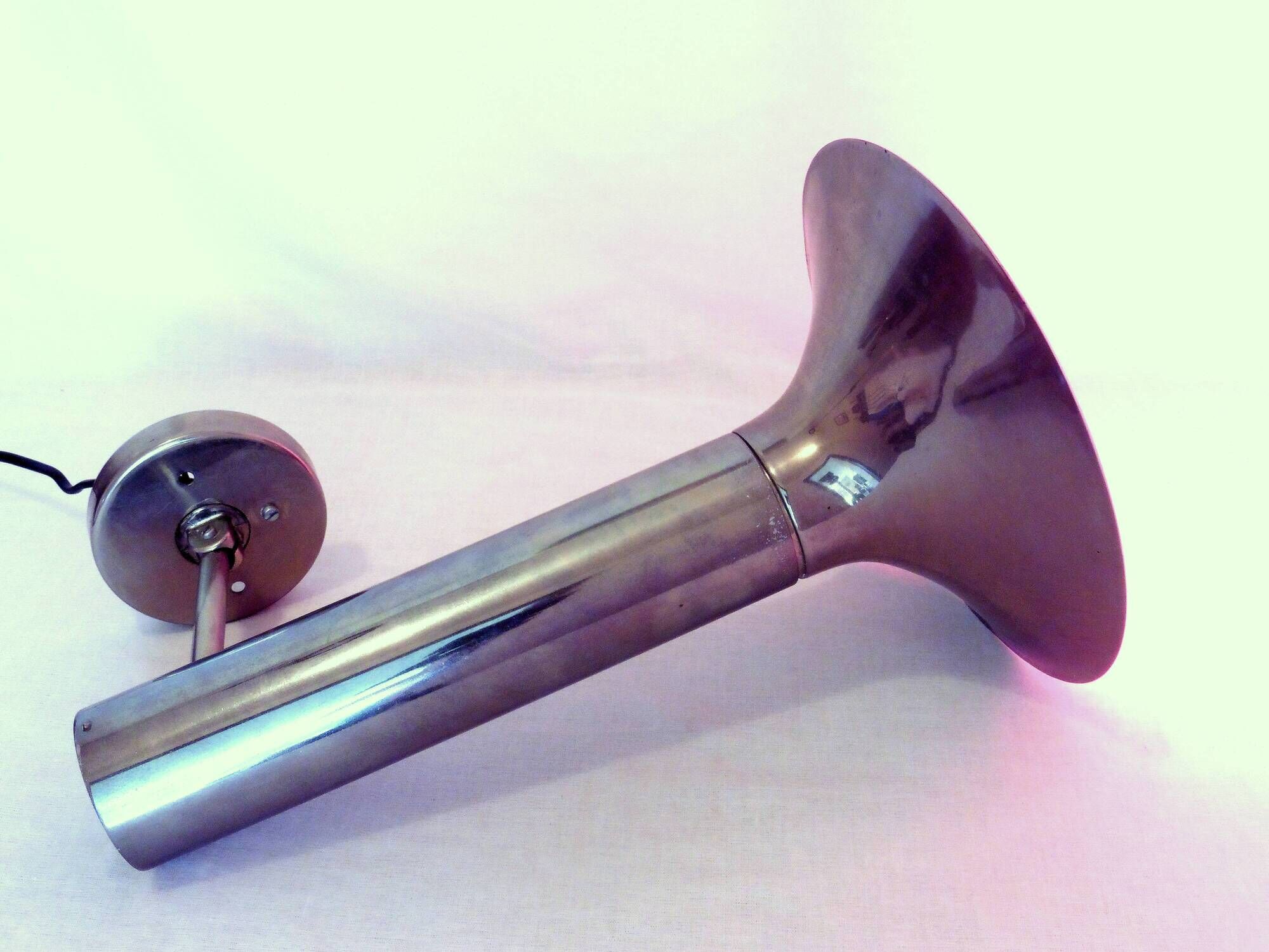 Lamp, Vintage Design stainless steel wall lamp with its colorful bulb provided!
