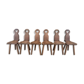 6 brutalist chairs