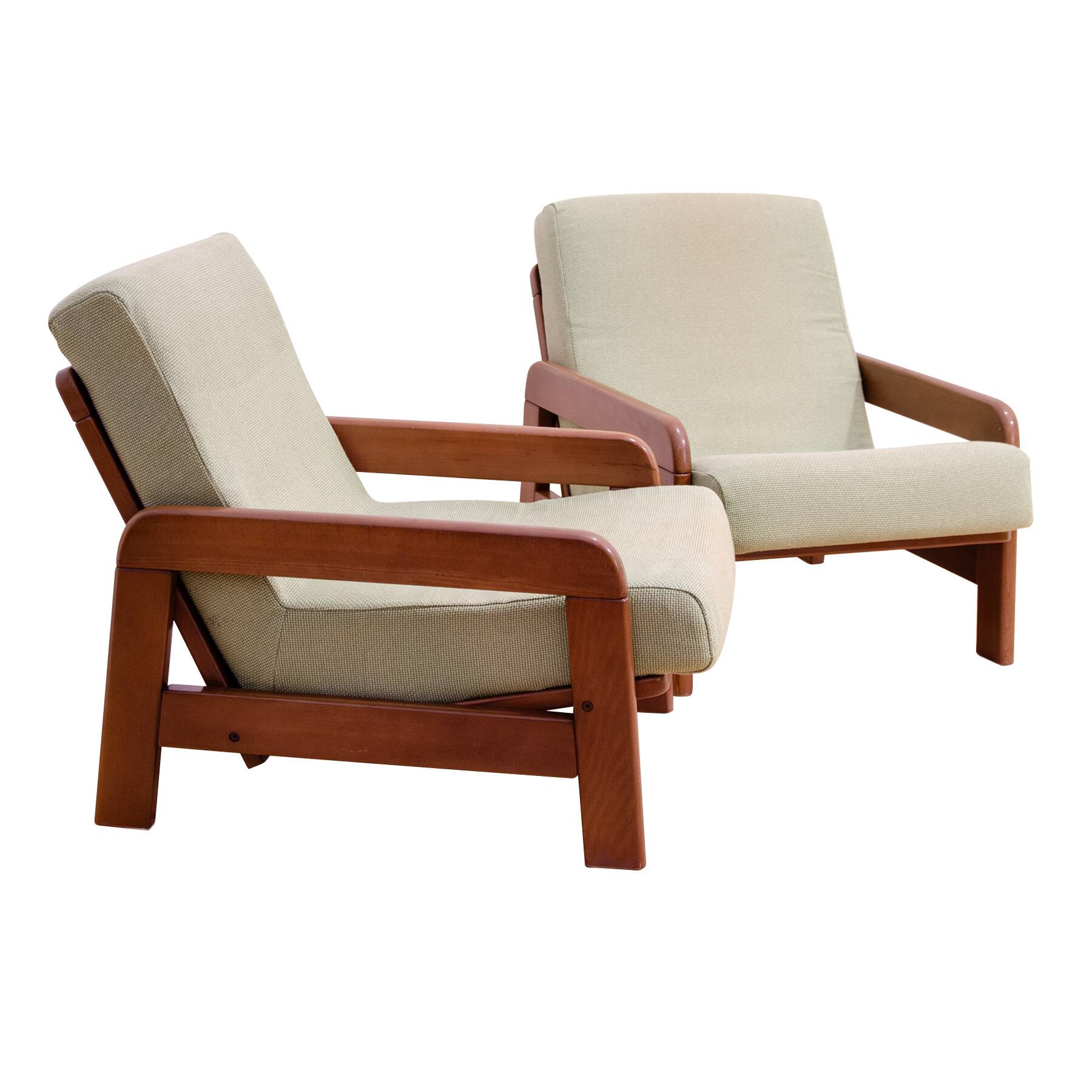 Fauteuils vintage de style scandinave, années 1980, set de 2