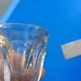 Lot of 4 small glass on foot faceted 18th century era