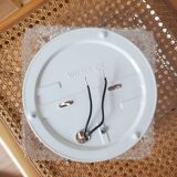 Square vintage ceiling lamp in molded glass