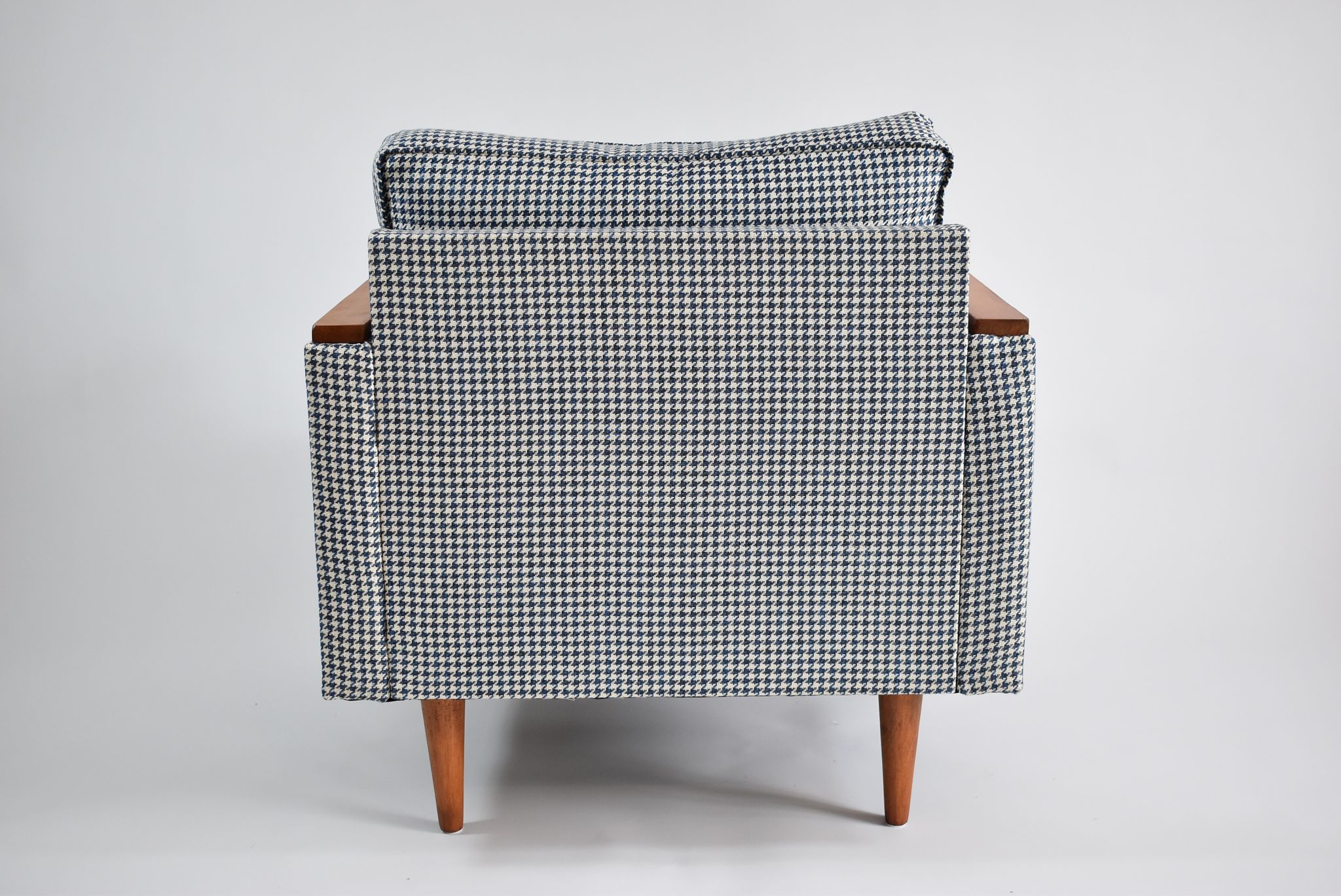 Original vintage armchair model ZWP-8 Cube, fully restored, pied de poule fabric, 1970s