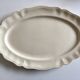 Sarreguemines ivory dish with oval godrons 38cm