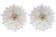 Set of 2 Amsterdam Palmetta, Italian Murano Glass Ceiling Light or Flush Mo
