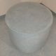 Pastel blue cylindrical coffee table "Tambour" – Artisan design.