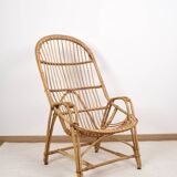 Fauteuil en rotin ancien, vintage