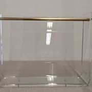 Acrylic magazine rack by David Lange, France circa 1970.