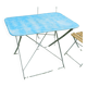 Table de jardin pliante métal bleue