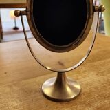 Brass standing mirror