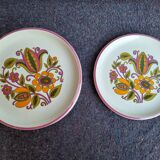 Plates Boch Belgium 'Bali' 70s Vintage