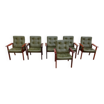 Set of six armchairs by Arne Vodder for Sibast denmark