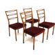 Set de 4 chaises scandinave en hêtre, Treman, Suède, 1960