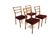 Set de 4 chaises scandinave en hêtre, Treman, Suède, 1960