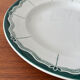 Round plate Digoin Sarreguemines Pascal green – vintage serving plate