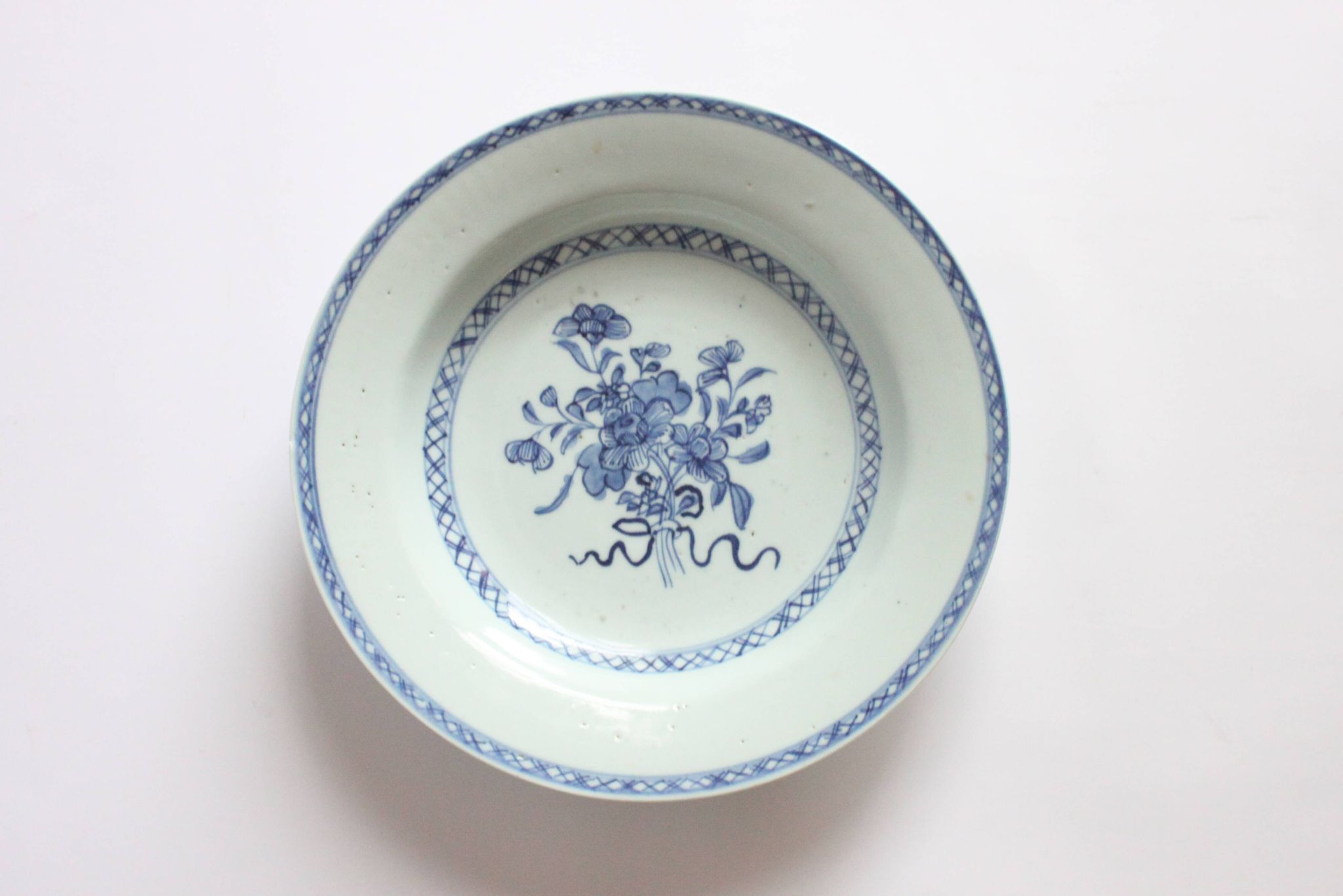 Assiette en porcelaine d'exportation Qianlong, Chine 18e
