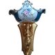 Set esclusivo: 8 applique "f.b.a.i. & tiche" – ottone dorato e porcellana b