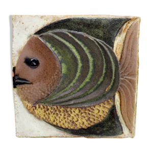 Plaque en céramique poisson
