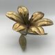 Vintage flower ashtray in solid gold-plated brass with six removable petals from the 60s/70s