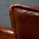 Ensemble de fauteuils en peau de mouton hollandais avec repose-pied