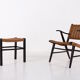 Fauteuil et son ottoman en corde tressée