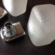 Suite de trois appliques en metal chromé et verre dépoli bullé/ vintage années 70
