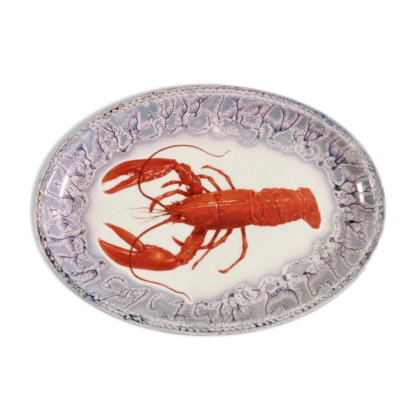 Dish ceramics lobster.