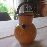 Pitcher in yellow varnished Provence earth with signature CAMARES