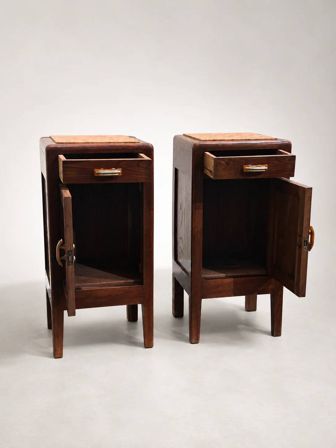 Tables de nuit Art Déco, Italie années 1930