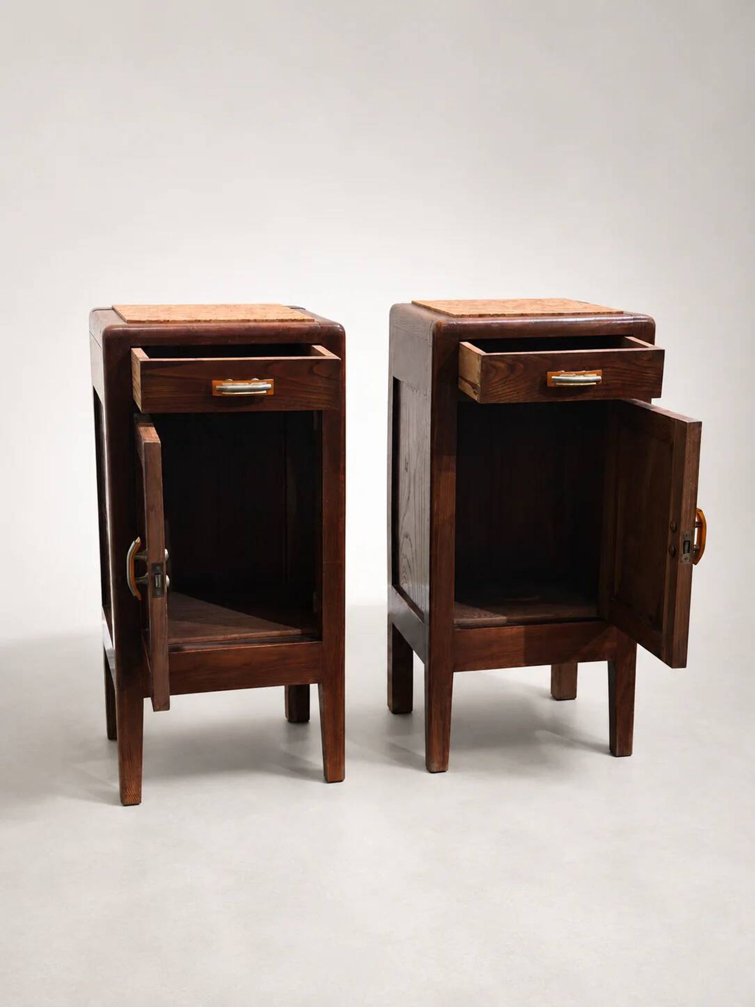 Tables de nuit Art Déco, Italie années 1930