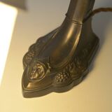 Lampe de bureau antique Art Nouveau lampe de table lampe de chevet en laiton Autriche années 1920