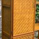 Bamboo cabinet woven and modular pine vintage 1960