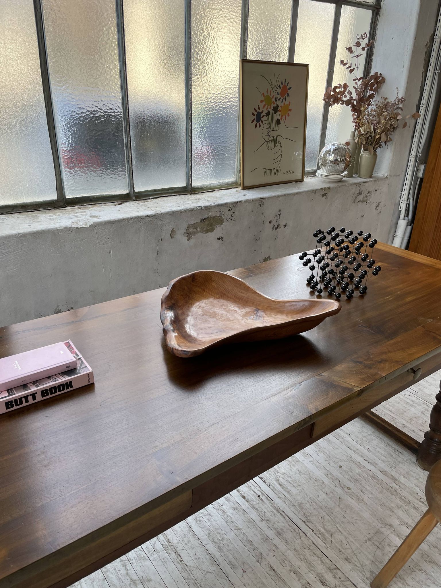 XL thuja root wooden dish