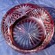 Fruit bowl or centrepiece in ruby red st. louis crystal décor.