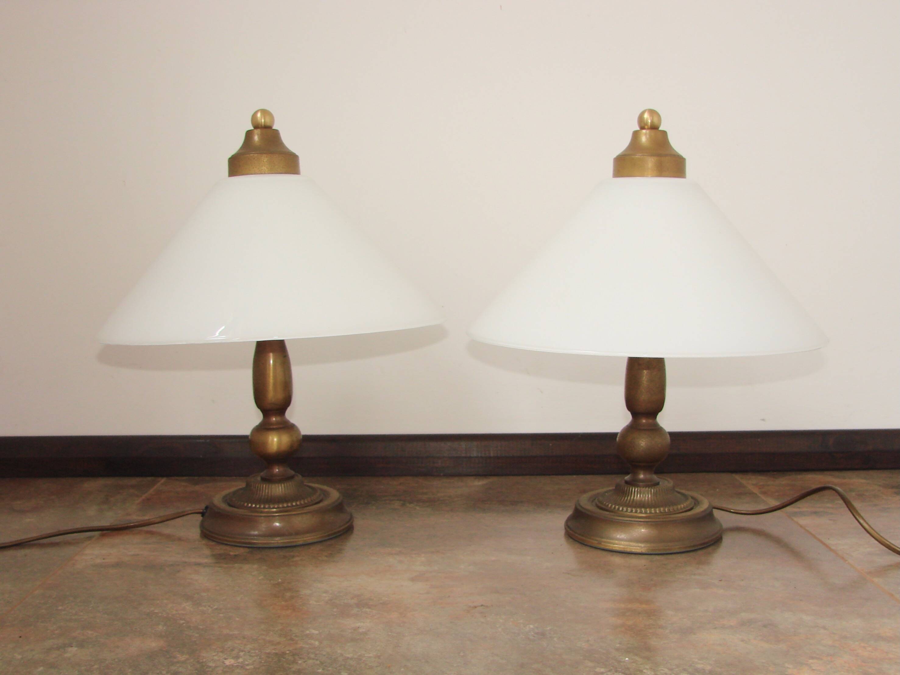 A pair of bedside lamps from the 1970s