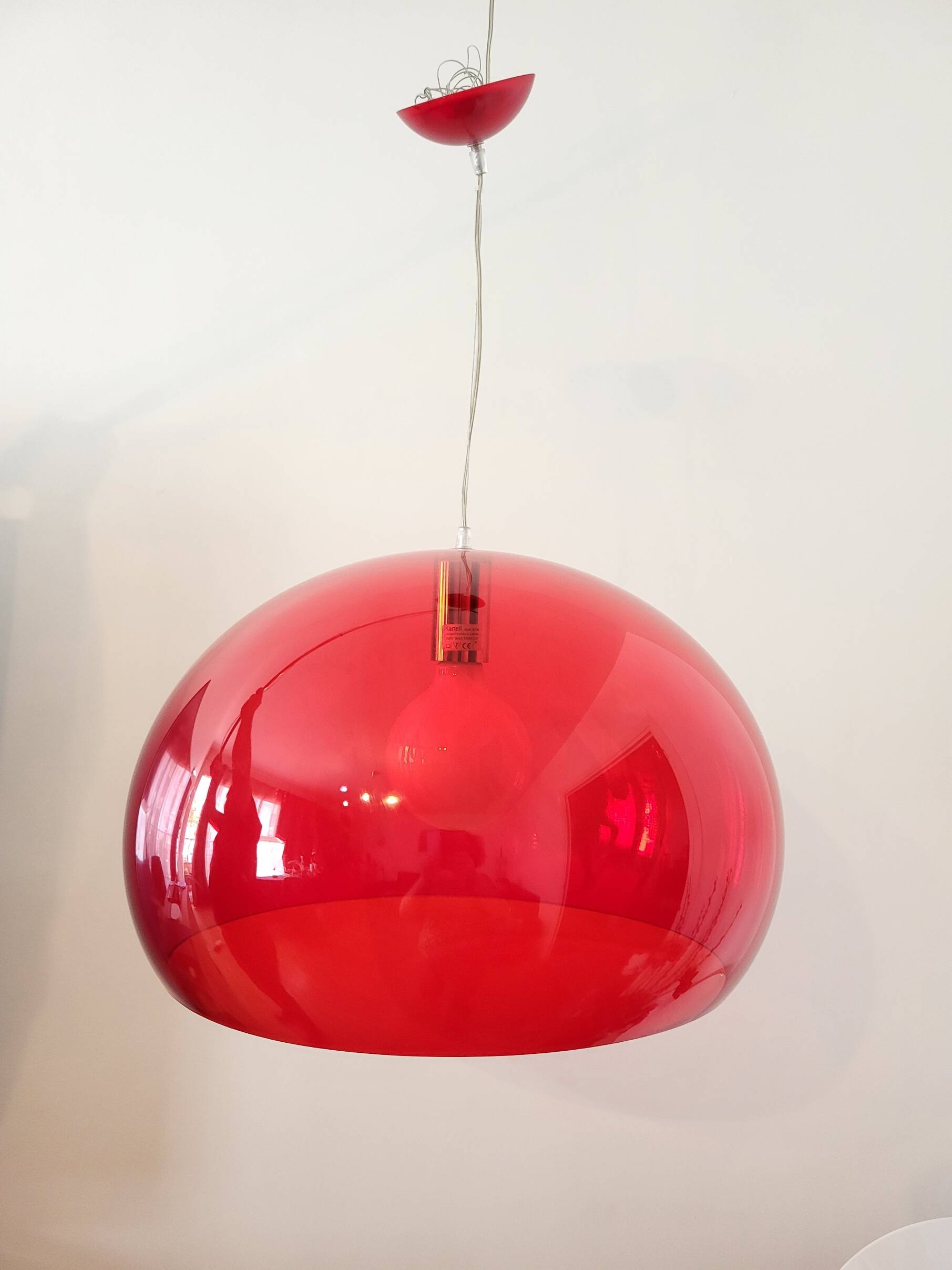 Lustre ICON by Ferruccio Laviani for Kartell Red Italy Modern