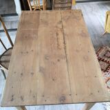 Farm table set 4/6 people and three bistro chairs