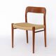 Niels Otto Møller Chair, Model 75 (1950s) – with Repair – Vintage Danish