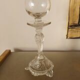 Candle holder blown glass lace lamp