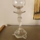 Candle holder blown glass lace lamp