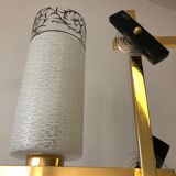 Maison Arlus floor lamp in metal brass and opaline