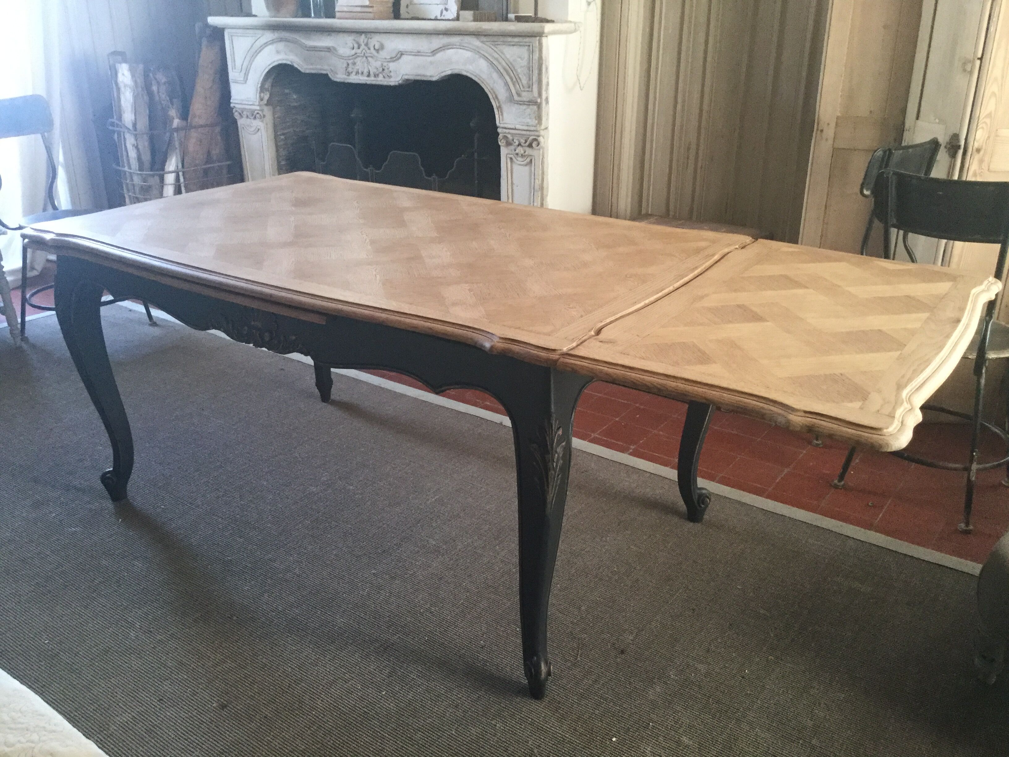 Old dining table with extensions