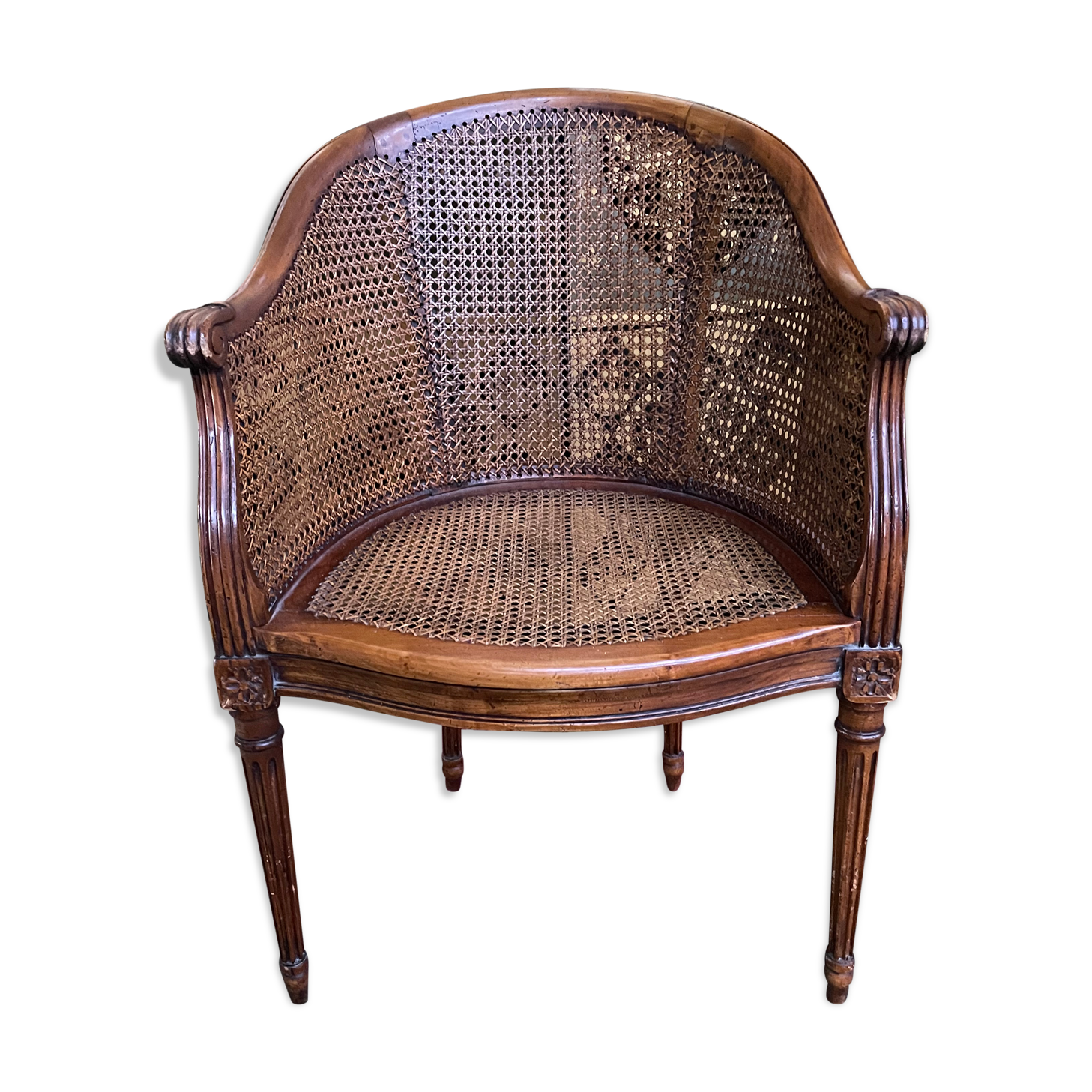 Office armchair Louis XVI cannage
