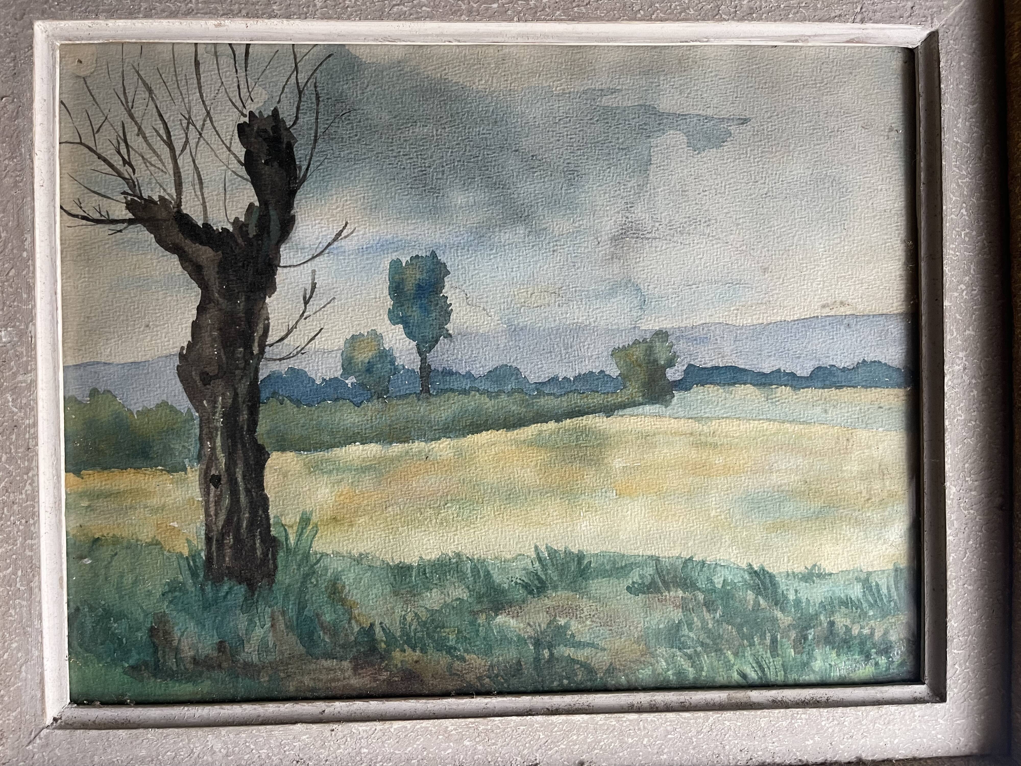 Peinture aquarelle originale, signée Paul Maurice