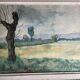 Peinture aquarelle originale, signée Paul Maurice