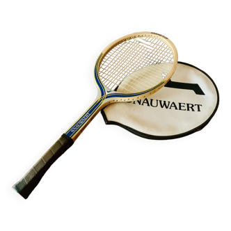 Raquette de tennis Snauwaert vintage dans sa housse