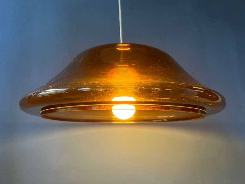 Vintage space age pendant lamp by Herda