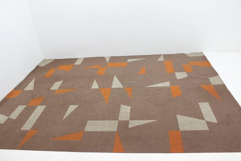 Midcentury Design Geometric Carpet or Rug, 1970s
