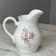 Milk jug Sarreguemines with red rose decoration