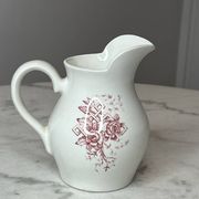 Pot à lait Sarreguemines décor rose rouge