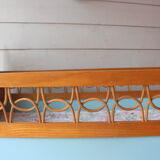 Bed baby/child of the 50s in wood and rattan